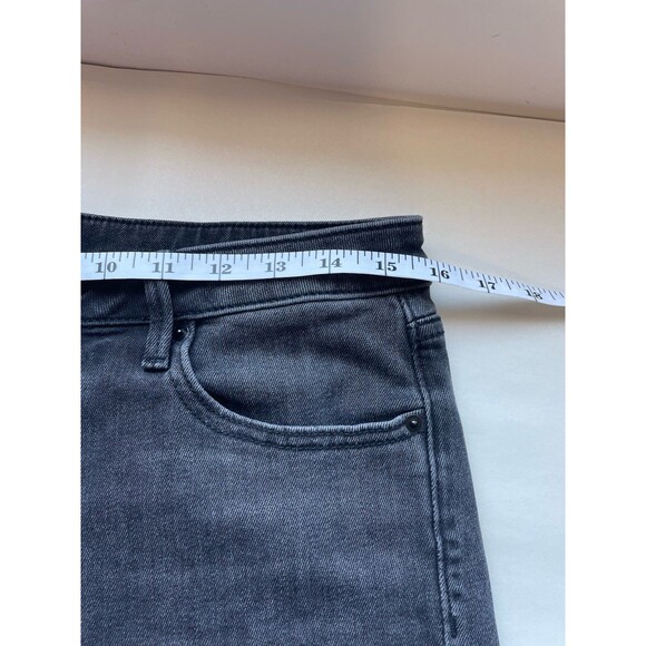 Driftwood Jackie Size 29 Embroidered Washed Black Grey Jeans Raw Hem Ankle Boho - Picture 10 of 11